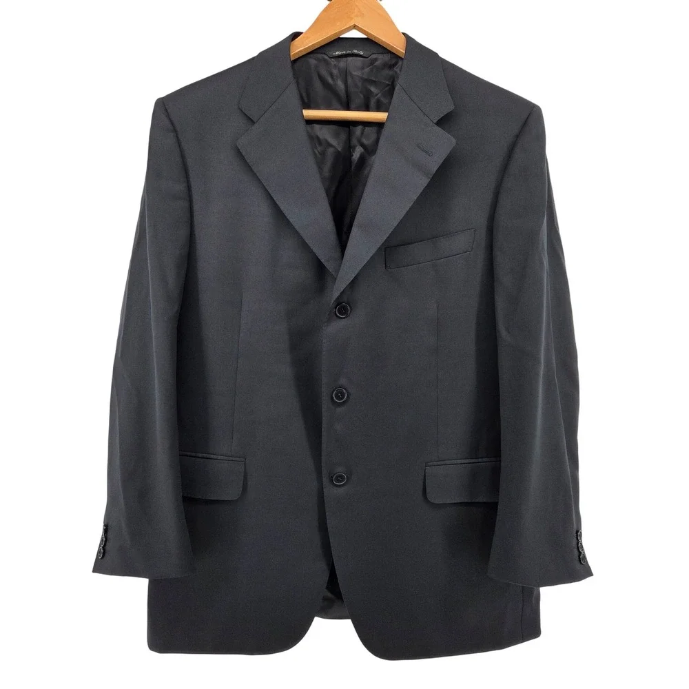 CANALI Men's Charcoal Grey Wool Suit Jacket Blazer Sport Coat Made in Italy‎ 46R